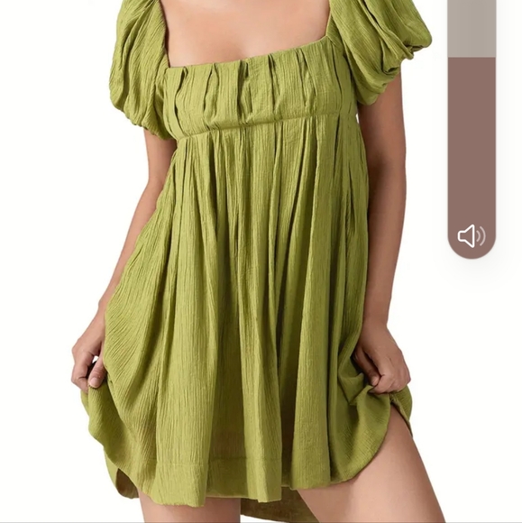 BABYDOLL DRESS - MATCHA - Picture 4 of 6
